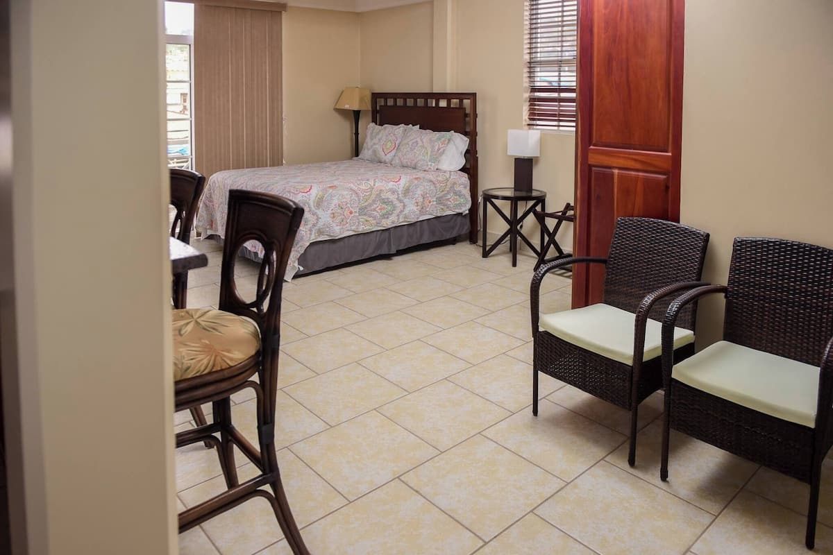Suite estudio clásica, 1 cama Queen size, para no fumadores, cocineta | Escritorio y espacio para trabajar con laptop
