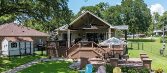 Dock, Fire Pit & Fenced Yard at Lakefront Retreat