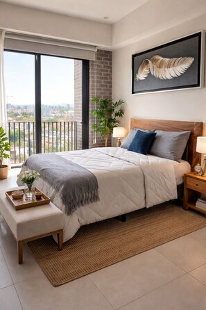 1 bedroom, desk, iron/ironing board, WiFi