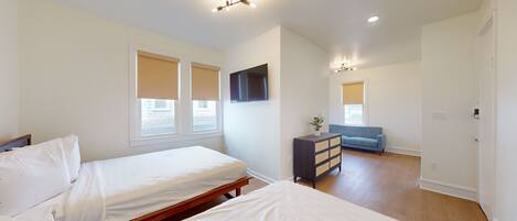 2 bedrooms, bed sheets