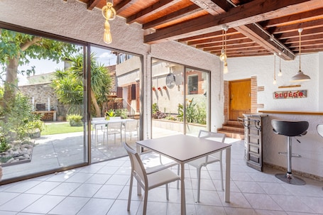 Dining. Holiday Home 'Lina' with Private Terrace, Wi-Fi and Air Conditioning