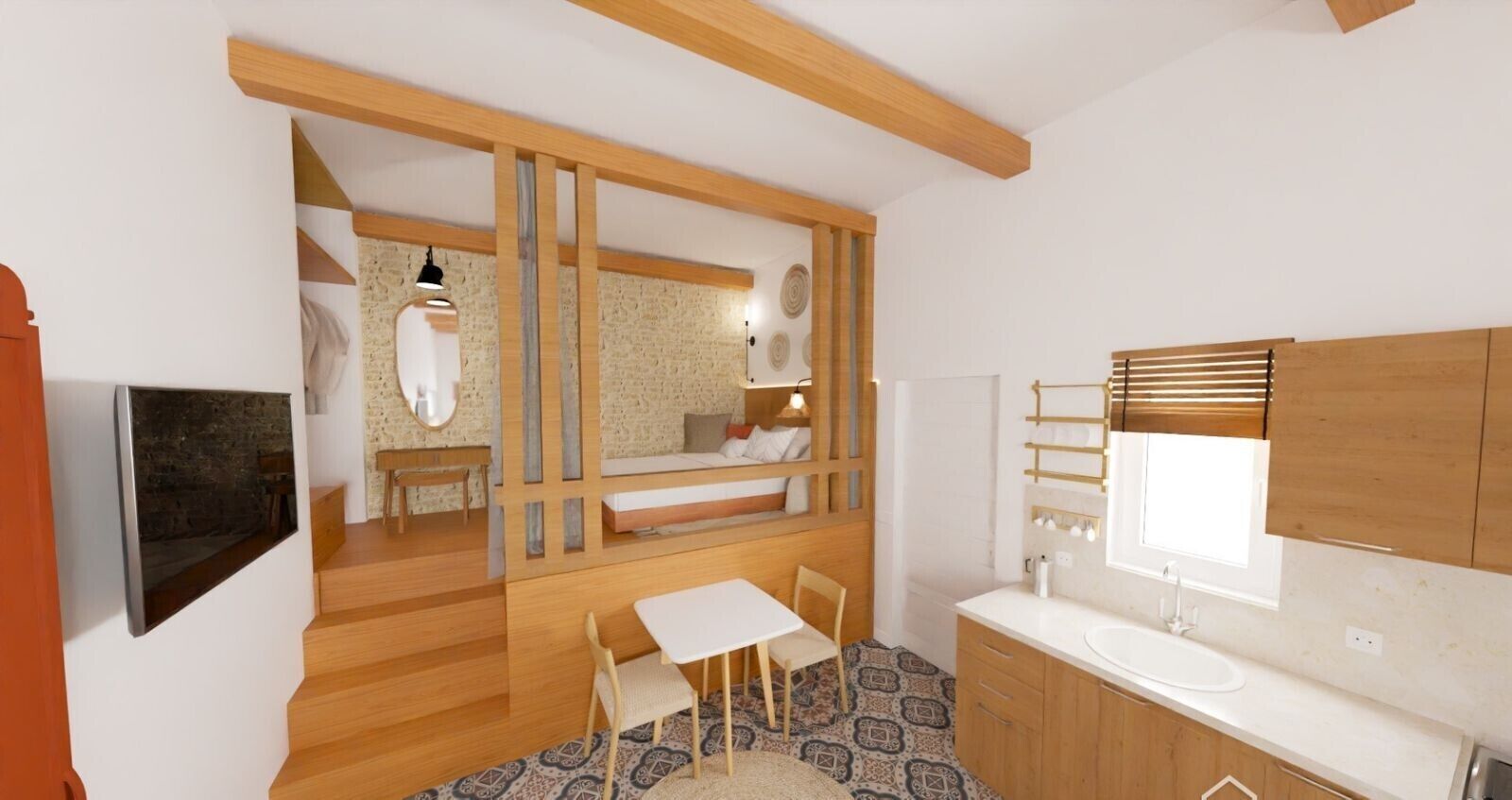 1 bedroom, iron/ironing board, free WiFi, bed sheets