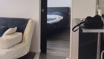 1 bedroom, iron/ironing board, bed sheets