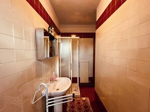 Dusche, Haartrockner, Bidet, Handtücher