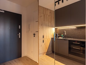 Fridge, oven, stovetop, dishwasher - Mostek Riverside Calm Studio (Gdansk)