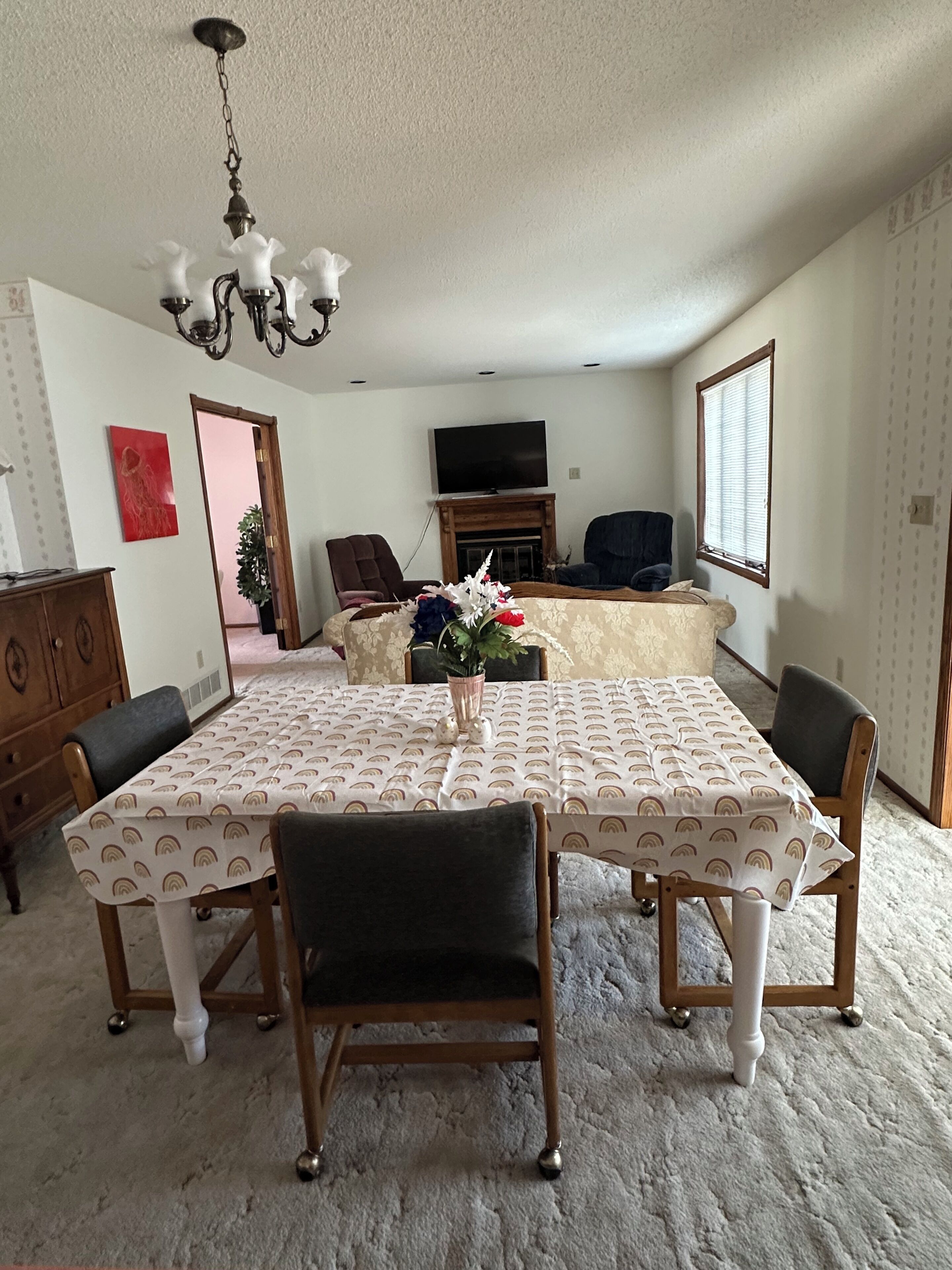 Smart-TV, Kamin, Bücher