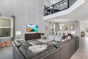 Smart TV, table football, ping pong