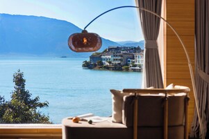 Quarto casal exclusivo, vista para o oceano | Escrivaninha, Wi-Fi de cortesia, roupa de cama