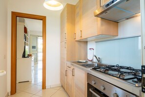 Fridge, oven, stovetop