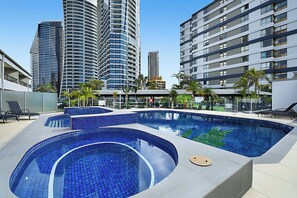 Outdoor pool, a heated pool