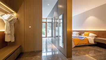 Superior Triple Room, Garden View | 1 bedroom, desk, blackout drapes, free WiFi