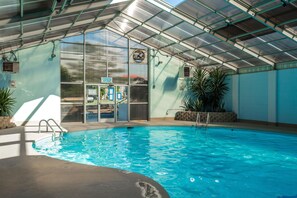 Indoor pool, a heated pool - Seabatical Oceanfront: In & outdoor pools, hot tub, sauna, gym #203 (Atlantic Beach)