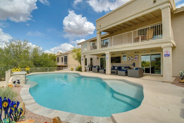 A heated pool