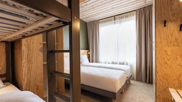 Dormitorio compartido, 4 habitaciones (shared bathroom) | Cortinas opacas, wifi gratis, ropa de cama