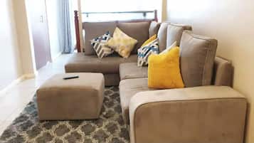 Classic Studio, City View | Living area | 32-inch Smart TV with digital channels
