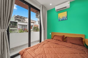 Deluxe-studio, kaupunkinäköala | Työpöytä, ilmainen Wi-Fi