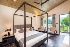 River Front luxury cottage with balcony | Premium bedding, blackout drapes, rollaway beds, free WiFi - DLS Divine River Resort and Spa (Rishikesh)