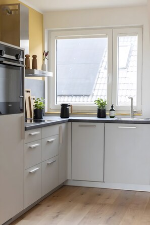 Four, plaque de cuisson, cafetière/bouilloire, bouilloire électrique