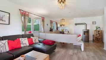 Fernseher, Kamin, DVD-Player