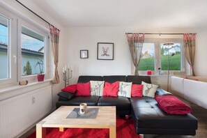 テレビ、暖炉、DVD プレーヤー