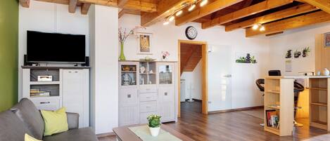 TV, DVD player, stereo