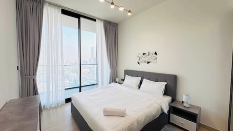 Standard Apartment, 1 Bedroom | 1 bedroom, iron/ironing board. Luxurious Belvilla 1BR JVC with Pool, Gym & BBQ Access