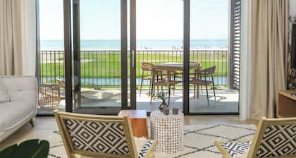 Luxuriöses 4-Personen-Apartment mit Sauna, Badewanne und Balkon mit IJsselmeerblick. Ideal für erholsame Tage am Wasser.
