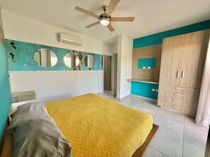 2 dormitorios, escritorio, tabla de planchar con plancha y wifi