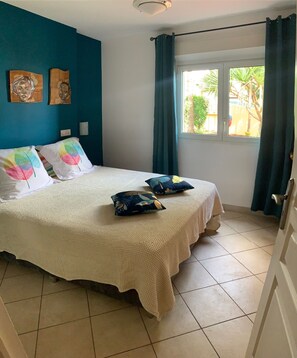 2 bedrooms, iron/ironing board, travel crib, WiFi