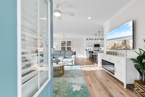 TV, fireplace, table tennis