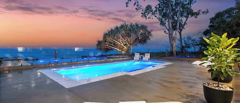 A heated pool