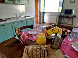 Comfort-huoneisto, näköala puutarhaan | Oleskelualue | 25–tuumainen televisio, jossa kaapelikanavat