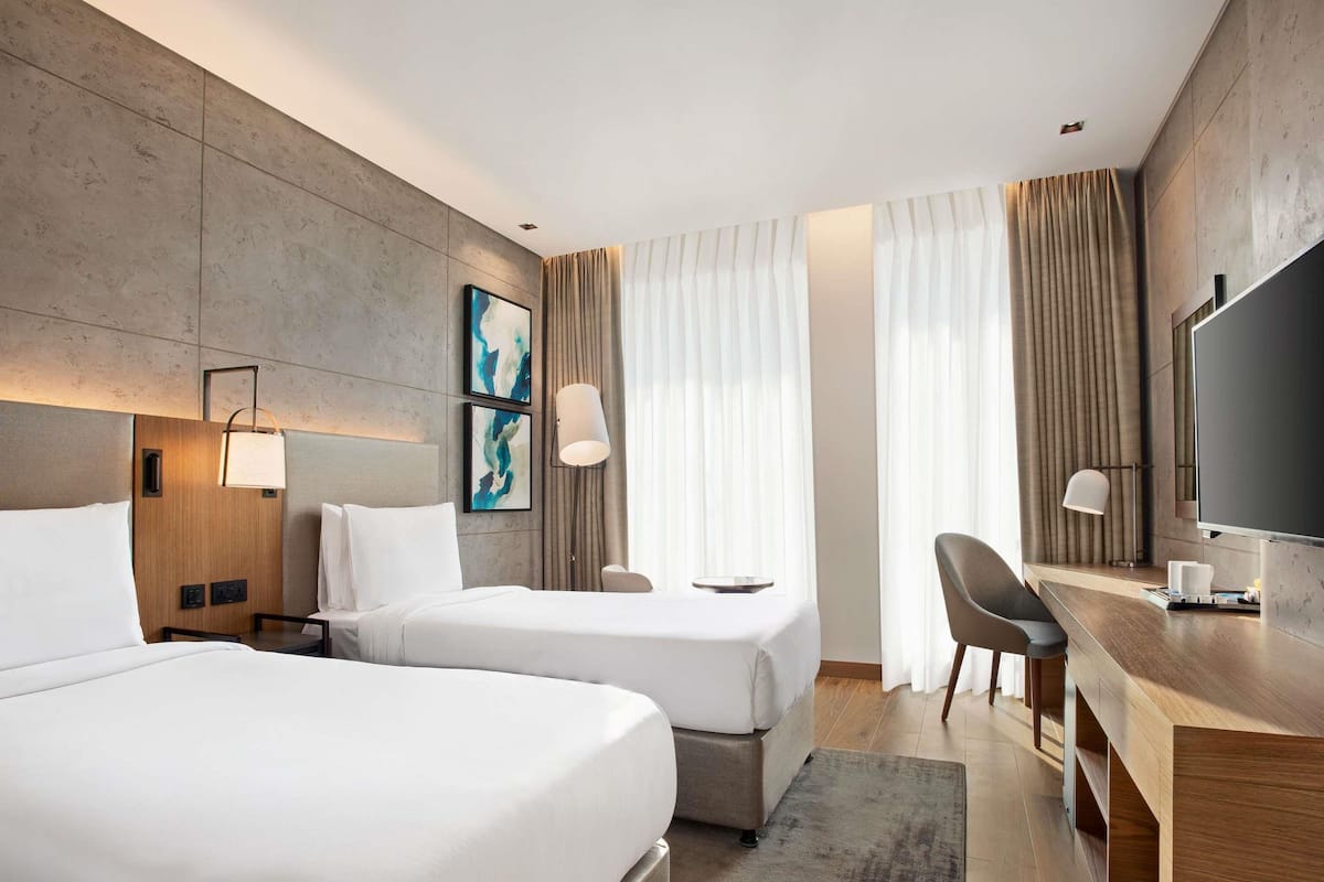 Down duvets, minibar, in-room safe, desk