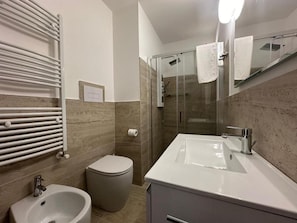 Hair dryer, towels