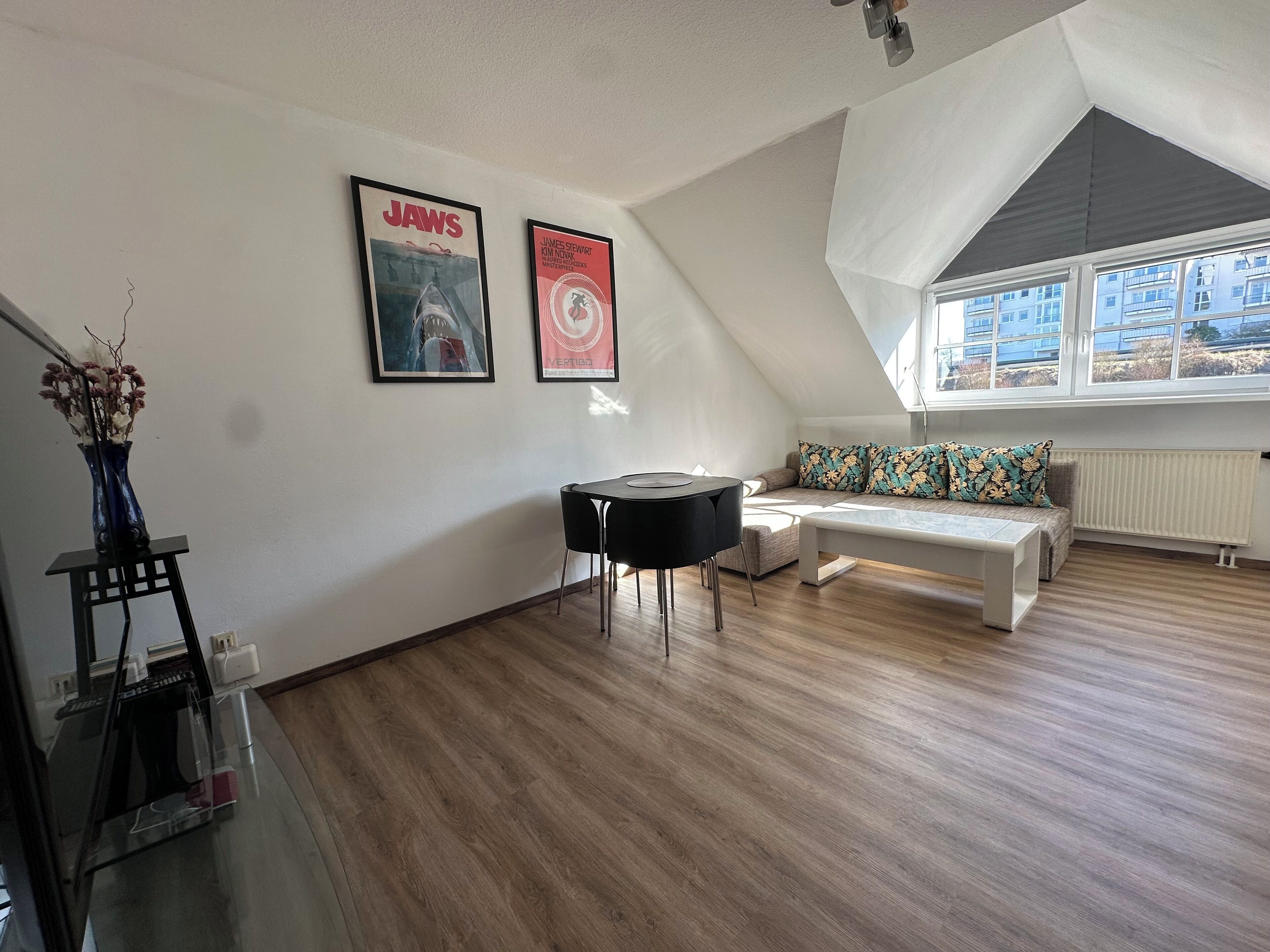 Televisio, DVD-soitin, kirjoja