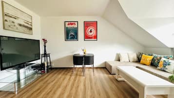 Fernseher, DVD-Player, Bücher
