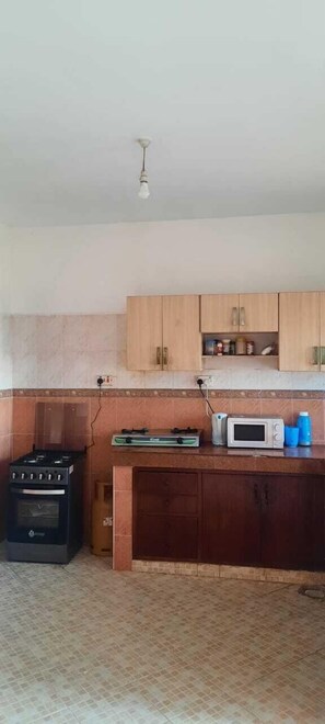 Family Apartment, City View | Private kitchen | Fridge, microwave, cookware/dishes/utensils