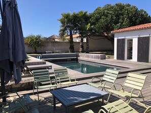 Outdoor pool, a heated pool