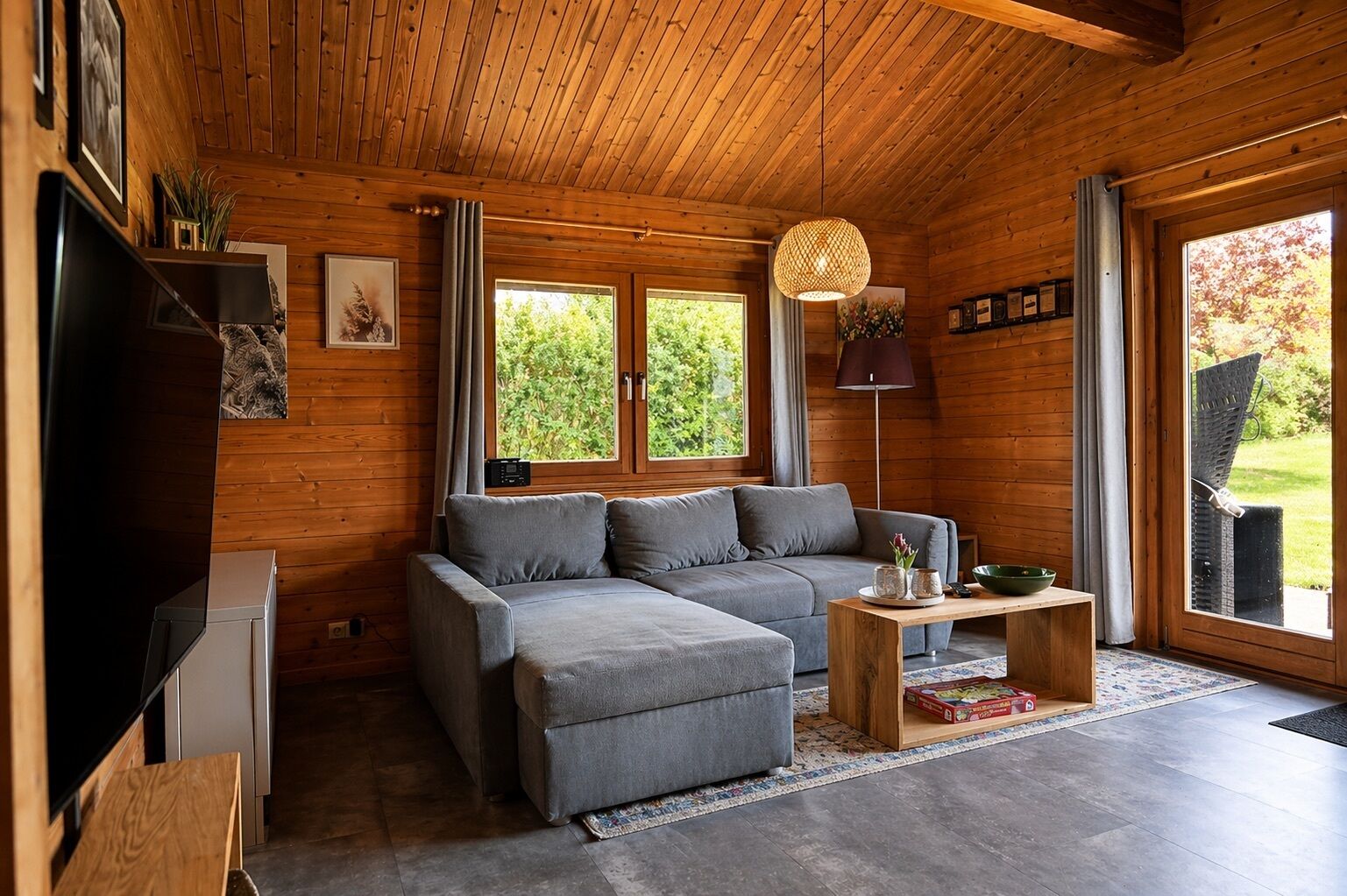 Fernseher, DVD-Player, Bücher, Videothek