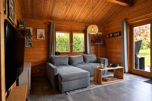 Tv, dvd-afspiller, bøger, videobibliotek