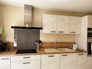 Fridge, microwave, oven, dishwasher - Family cottage with private terrace near Beauval (Meusnes)