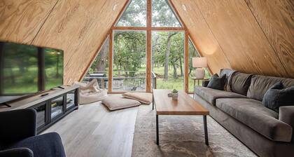 Modern A-Frame Cabin in Nature, Minutes from Main