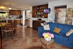 Apartment, 1 Bedroom, Smoking, Private Pool | Living room - Casa Marta With Garden and hot tub (Formia)