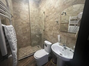 Regadera, amenidades de baño ecológicas, secadora de cabello, toallas
