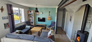 TV, DVD player, table tennis, books