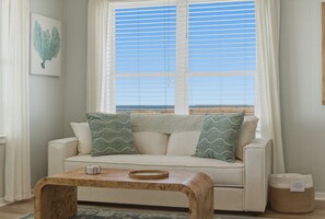 Smart TV, DVD player, books - Experience oceanfront bliss at Bikini Bottom, a spacious 5-bedroom retreat in Oak Island. (Oak Island)