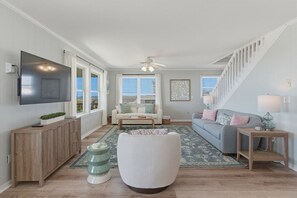 Smart TV, DVD player, books