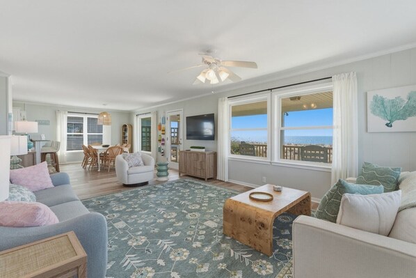 Smart TV, DVD player, books