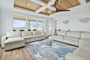 Smart TV - Experience ultimate comfort at 'All Be Cuz', a 7-bedroom house in Oak Island with ocean views. (Oak Island)