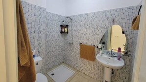 淋浴设施、吹风机、毛巾、肥皂